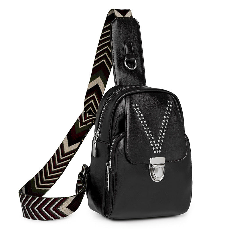 Womens Soft Leather Casual All-Match Shoulder Crossbody Bag