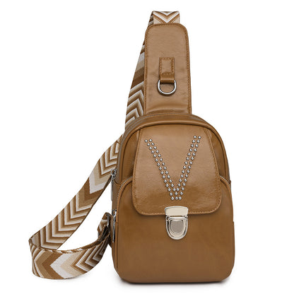 Womens Soft Leather Casual All-Match Shoulder Crossbody Bag