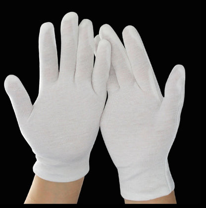 Thin White High Quality Men's Cotton Gloves