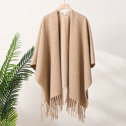 Fashion Retro High-end Travel Warm Outerwear Cloak Cape