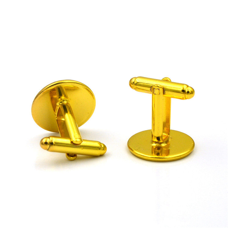 Fashion Compass Time Gem Metal Cufflinks
