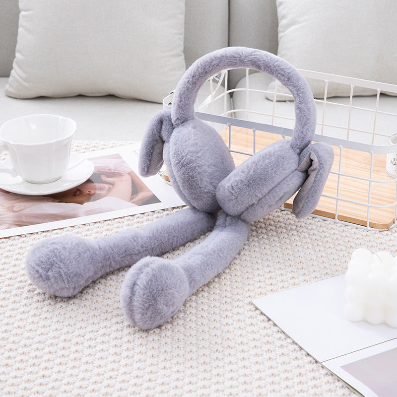 Cute Movable Rabbit-ear Warm Earflap Hat