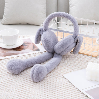 Cute Movable Rabbit-ear Warm Earflap Hat