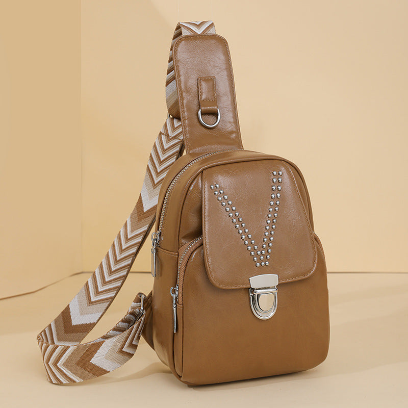 Womens Soft Leather Casual All-Match Shoulder Crossbody Bag