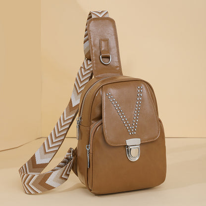 Womens Soft Leather Casual All-Match Shoulder Crossbody Bag