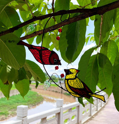Stained Glass Craft Glass Bird Pendant