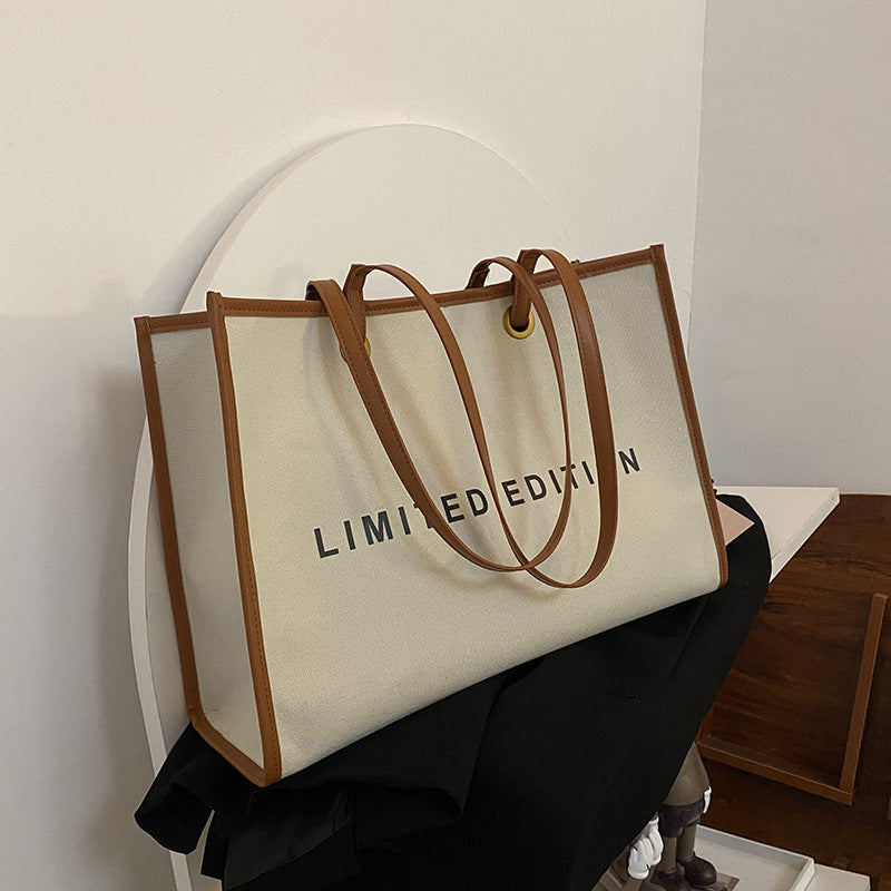 New Womens Stylish Canvas Tote Bag With Large Capacity