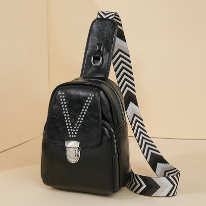 Womens Soft Leather Casual All-Match Shoulder Crossbody Bag