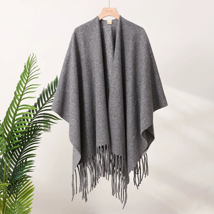 Fashion Retro High-end Travel Warm Outerwear Cloak Cape