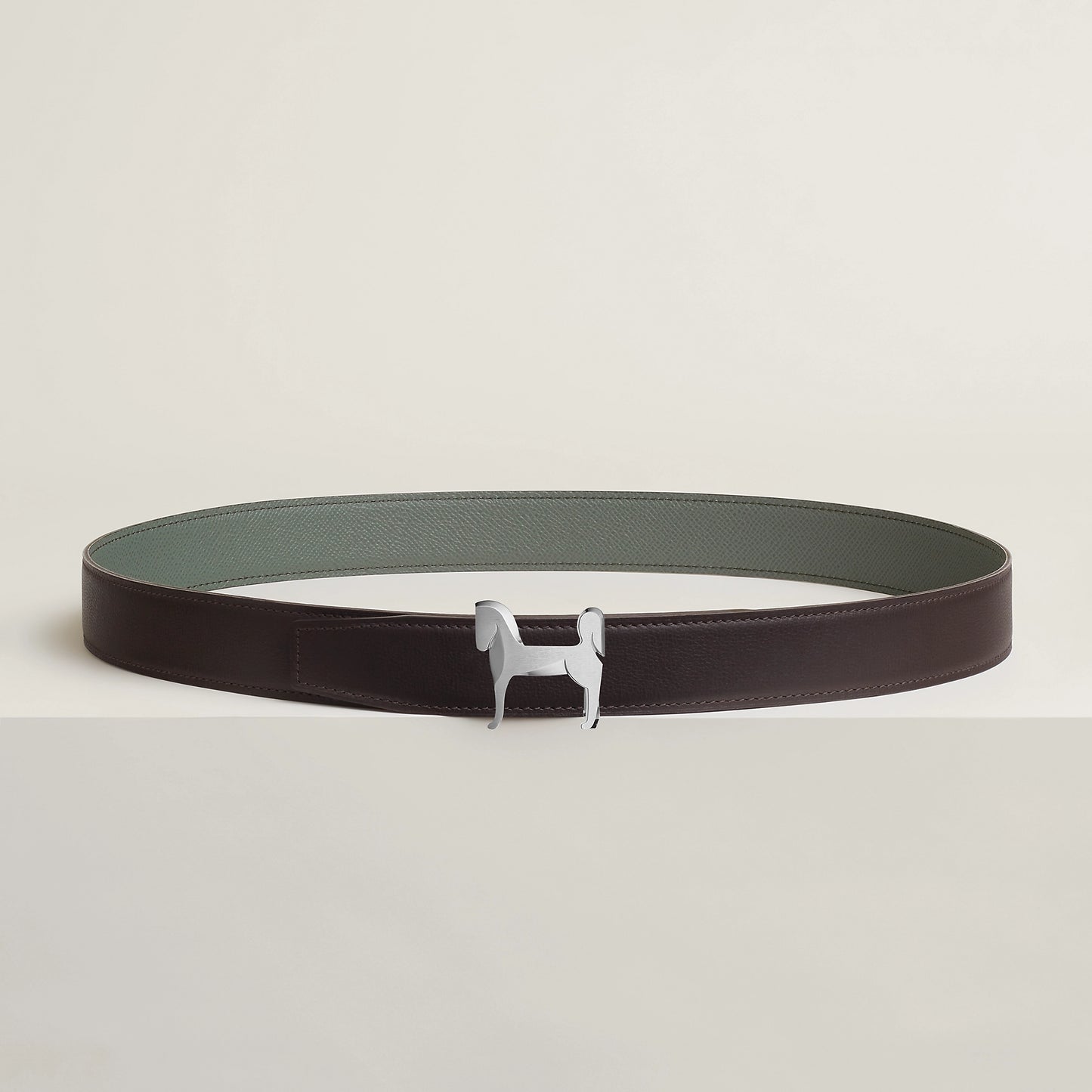 Panache belt buckle & Reversible leather strap 32 mm