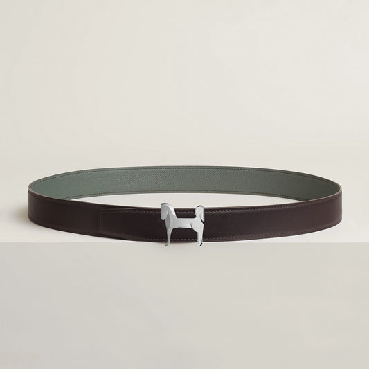 Panache belt buckle & Reversible leather strap 32 mm